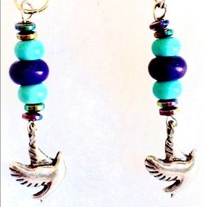 Dove Beaded Earrings